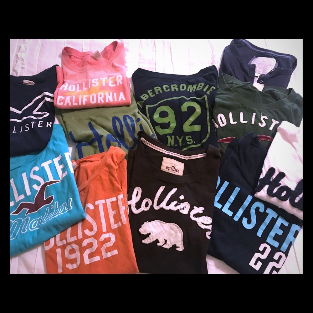 Bundle of name brand t-shirts.  Gently used Small